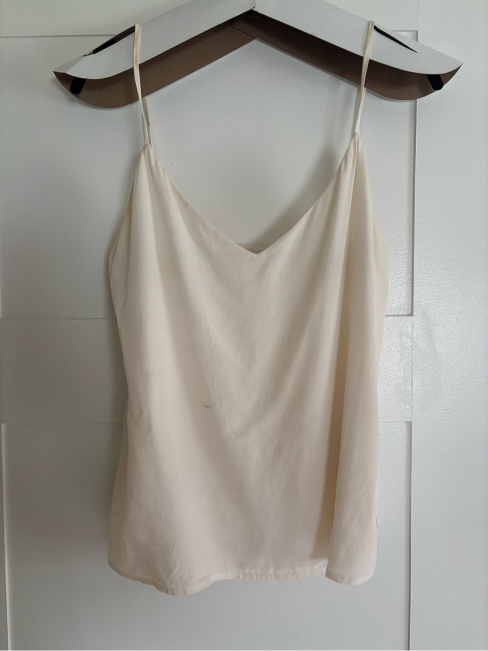 L’AGENCE 100% silk white tank top cami small, great to DIY dye